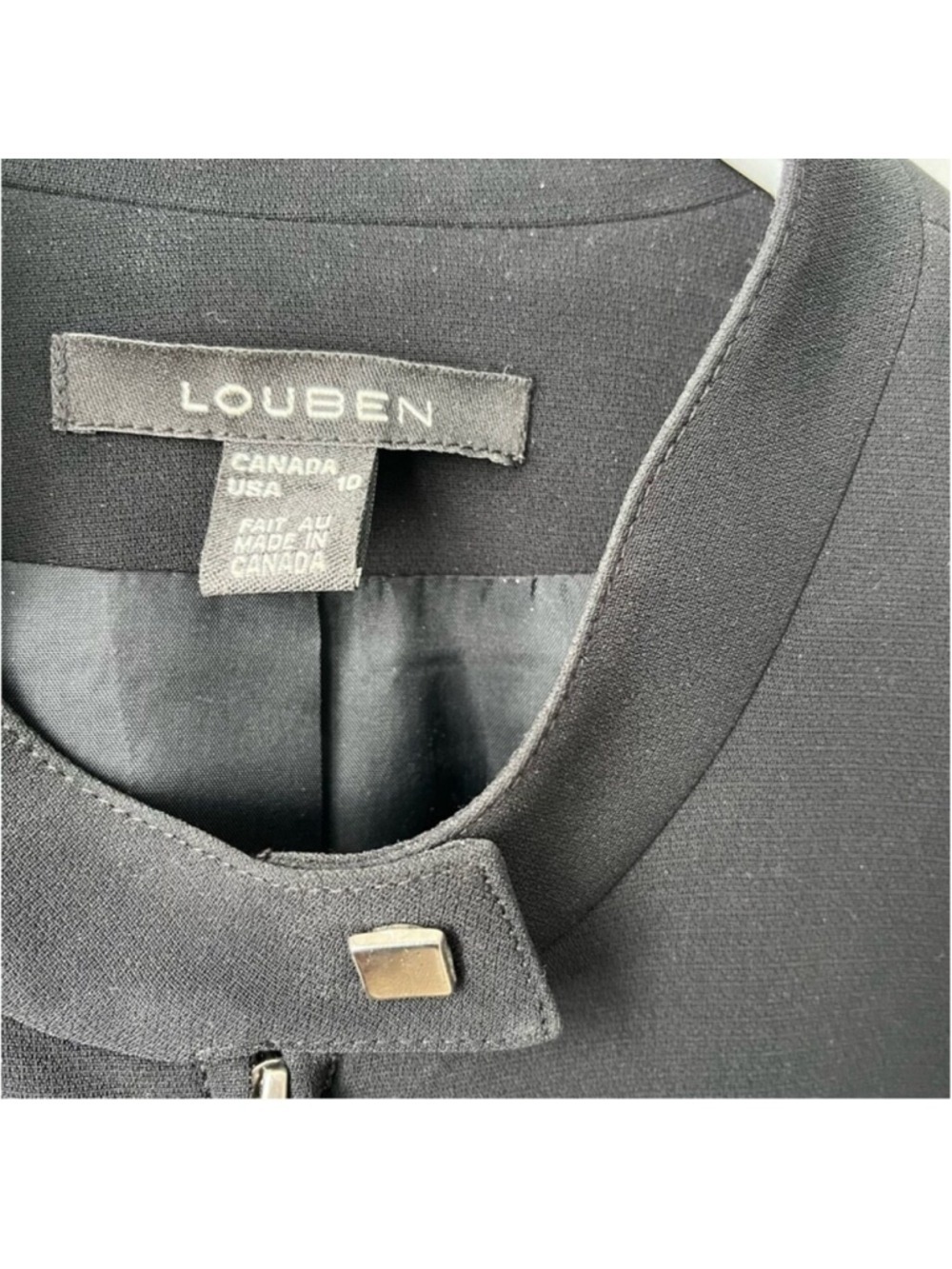 Louben Laura Black Blazer with stud details size 10 vintage career - Picture 3 of 11